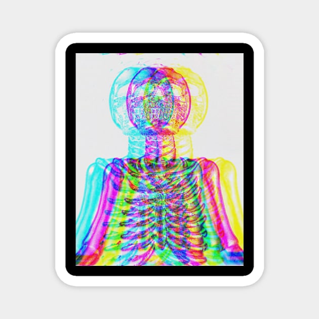 halloween skeleton in 3 primary colors. Magnet by GLOBAL SHIRTS