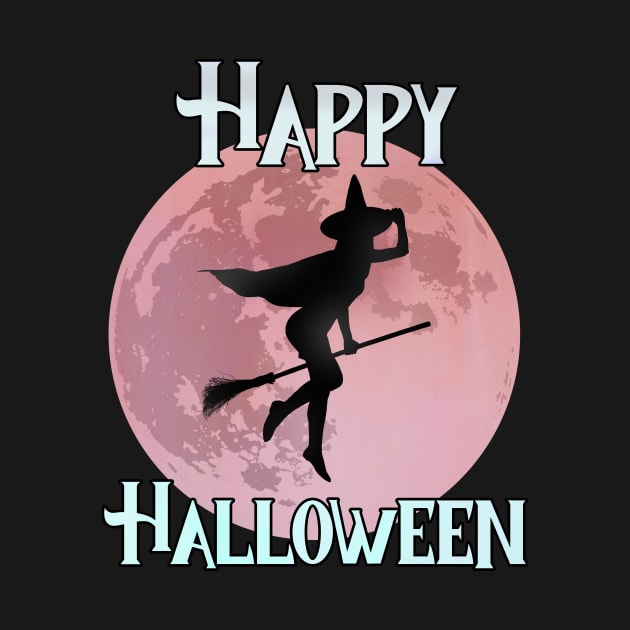 Happy Halloween - The Flying Witch by Moon Lit Fox