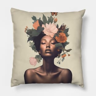 Flower Woman Pillow