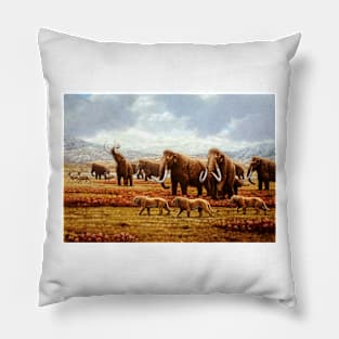 Woolly mammoths (E447/0058) Pillow