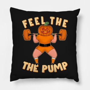 Funny workout design for Halloween Jack-o'-lantern Squats Pillow