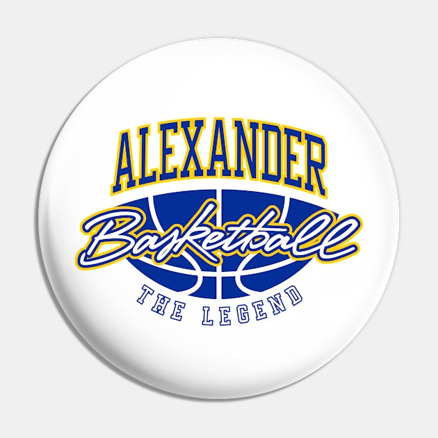 Alexander Basketball The Legend Custom Player Your Name Pin by Baseball Your Name