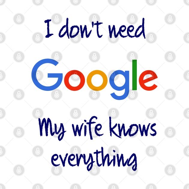 I don't need Google my wife knows everything by osaya