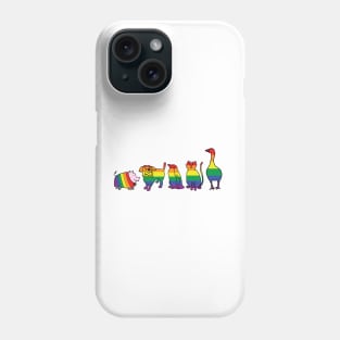 Cute Animals Group Ready For Pride Month Phone Case