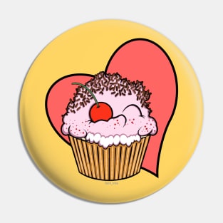 Valentine Cupcake Pin