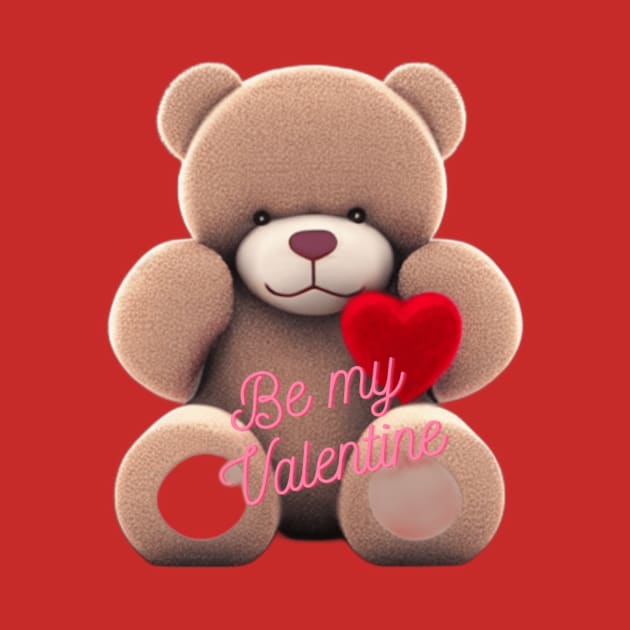 Be my valentine teddy bear by D's Tee's