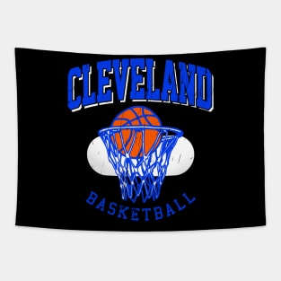 Vintage Cleveland Basketball Tapestry