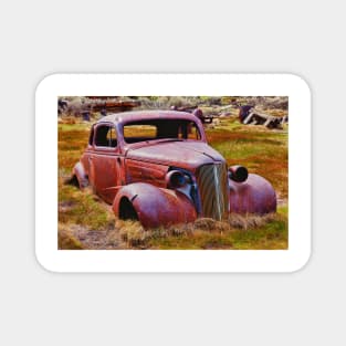 Old rusty car Bodie Ghost Town Magnet