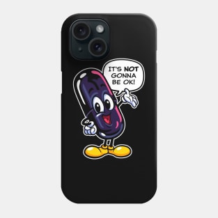 Black Pill ~ Retro Cartoon Mascot Phone Case