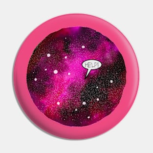 Bright, Colourful Design of Someone Calling out to the Universe Pin