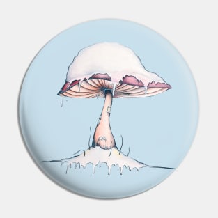 Winter Mushroom Pin