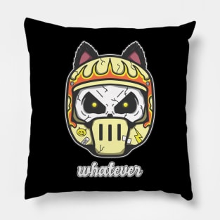 Whatever skull helmet Pillow