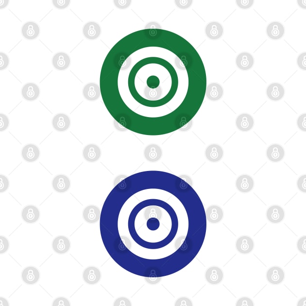 Two Circle Wheel Dot Er Tong 筒 Tile. It's Mahjong Time! by Teeworthy Designs