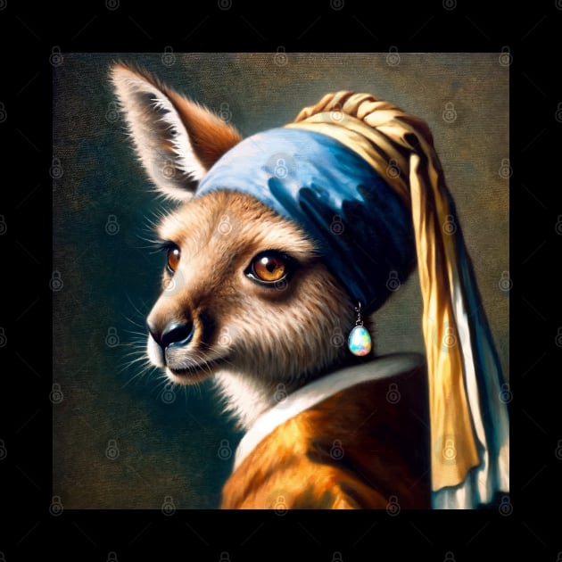 Wildlife Conservation - Pearl Earring Kangaroo Meme by Edd Paint Something