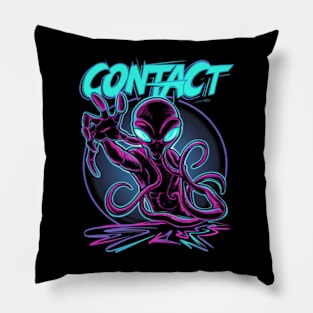 Contact - Neon Alien Pillow