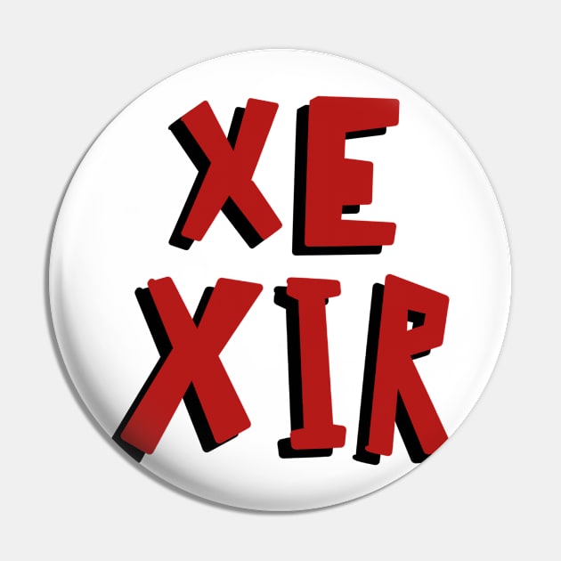 Xe Xir red and black pronouns Pin by annoyingarts