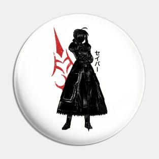 Crimson Swordswoman Pin