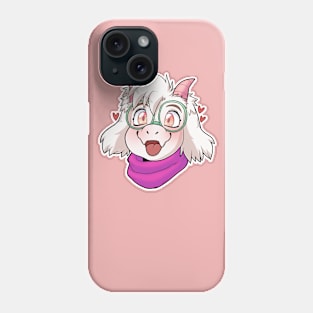 White cute goat character Phone Case