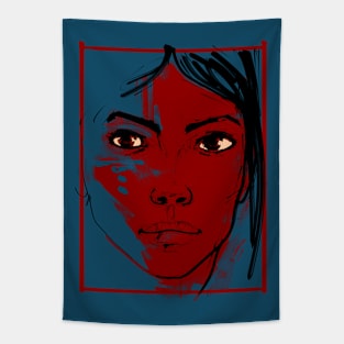 red partrait Tapestry