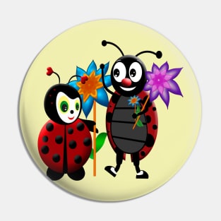 Him & Her ladybug Pin