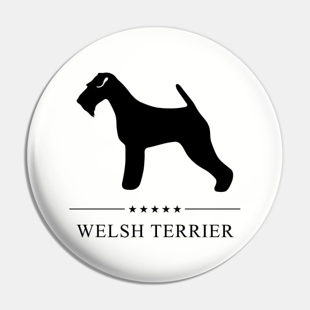 Welsh Terrier Black Silhouette Pin by millersye