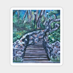 Park Cobblestone Staircase of Tranquility Magnet