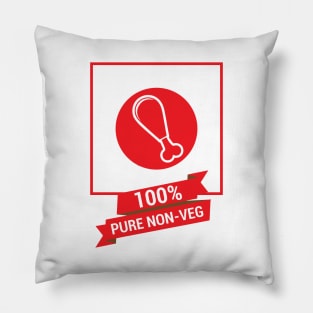 100% Pur Non-Veg Meat Eater Pride Pillow