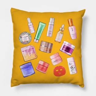 Korean Skincare Pattern Pillow