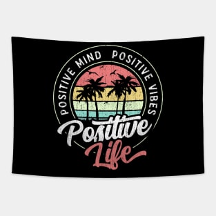 Positive Mind Positive Vibes Positive Life Circle Tapestry