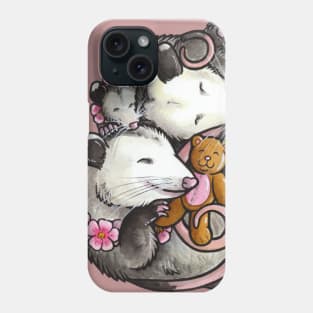 Sleeping Virginia Opossum pile Phone Case