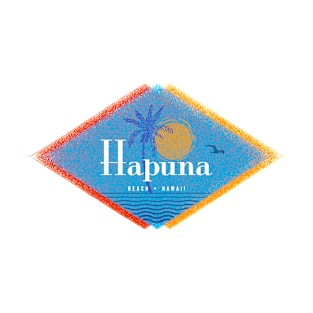 Hapuna Beach, Hawaii Retro Mid Century Style T-Shirt