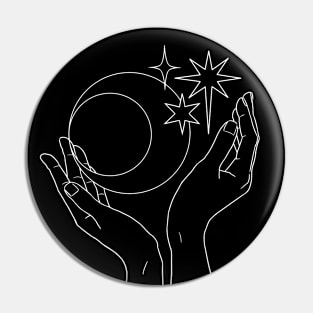 Hold The Sky: Night, White Version Pin