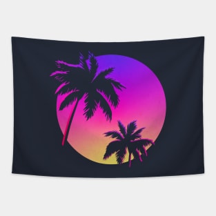 Retro Miami Vintage Aesthetic Tapestry