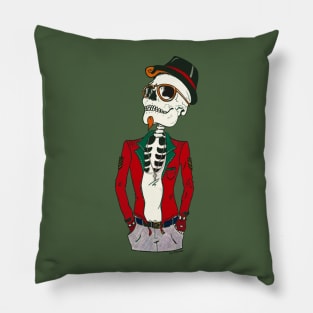 Hipster Skeleton. Pillow