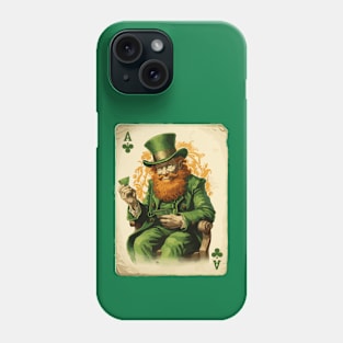 Leprechaun Shamrock Card St Paddys Day Festival Phone Case