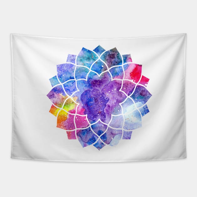 Chakra Sahasrara Tapestry by MarinaDemidova