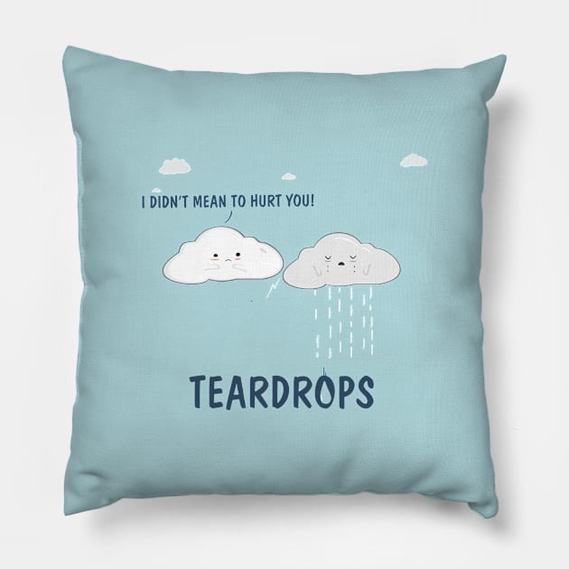 Teardrops Pillow by downsign