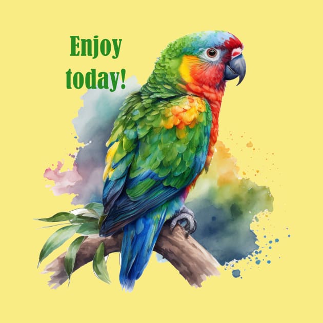 Enjoy Today Parrot by HurmerintaArt