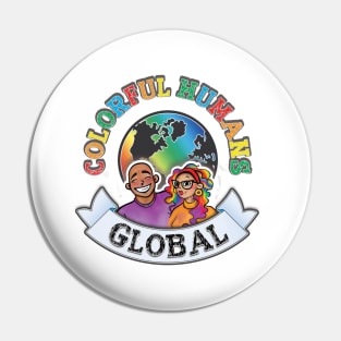 Colorful Humans Global Pin