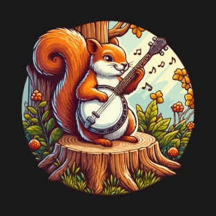 Squirrel Playing Banjo T-Shirt