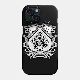 Ace of spades white Phone Case