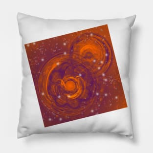 Birth of worlds in a fiery sky Pillow