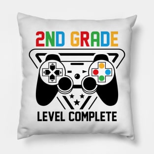 2nd Grade Level Complete Gamer Boys Graduation Gifts Pillow