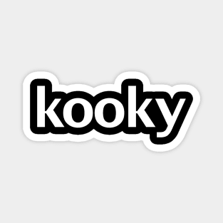 Kooky Minimal Typography White Text Magnet