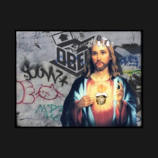 Sacred Majesty: Jesus with Crown of Mushrooms T-Shirt