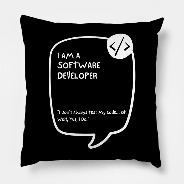 Proud Software Developer Tee - Embrace Expertise Pillow by Hepi Mande