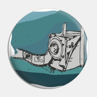 Old Camera Sketch Pin