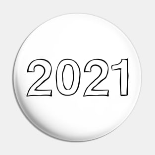 Class of 2021 Doodle Font Pin