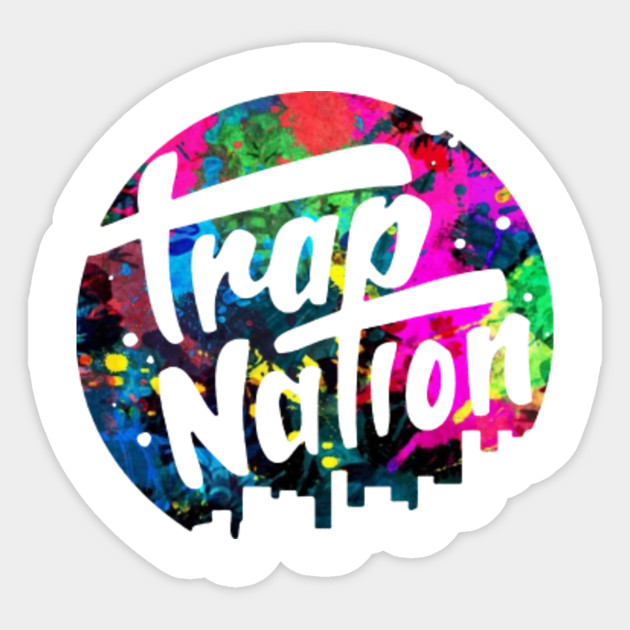 PEGATINA TRAP NATION WHITE MODEL AUFKLEBER DECAL VINYL STICKER AUTOCOLLANT