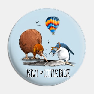 Kiwi & Little Blue Pin